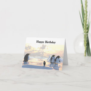 Carte manchots se détendant sur une banquise