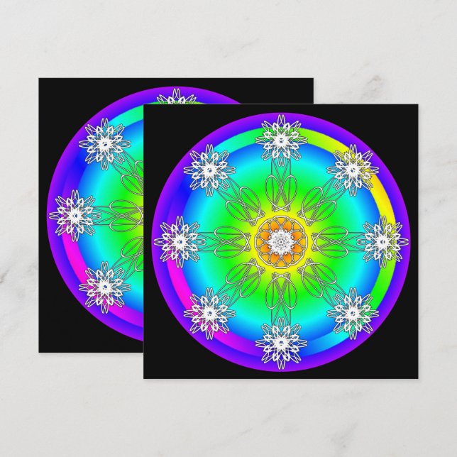 Carte Mandala celtique (Devant / Derrière)