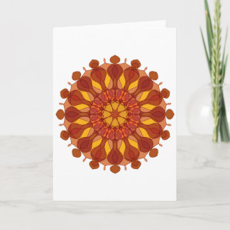Carte Mandala de fleurs d'orange