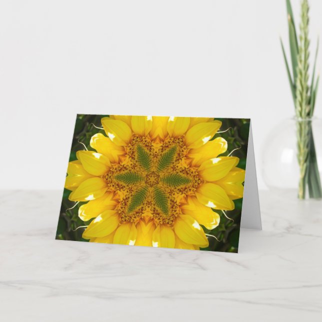 Carte Mandala de tournesol (Devant)