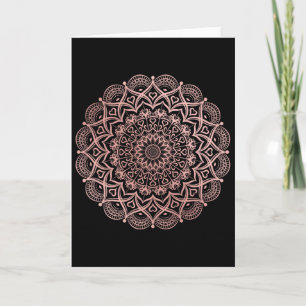 Carte Mandala de yoga fleur de lotus pour femmes, hommes