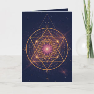 Carte Mandala Lumineux de l'Harmonie Dorée
