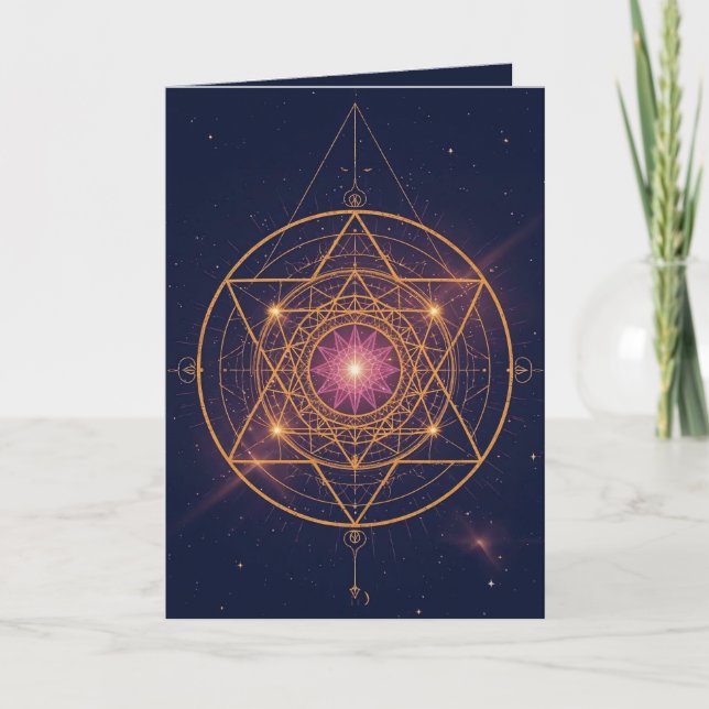 Carte Mandala Lumineux de l'Harmonie Dorée (Devant)