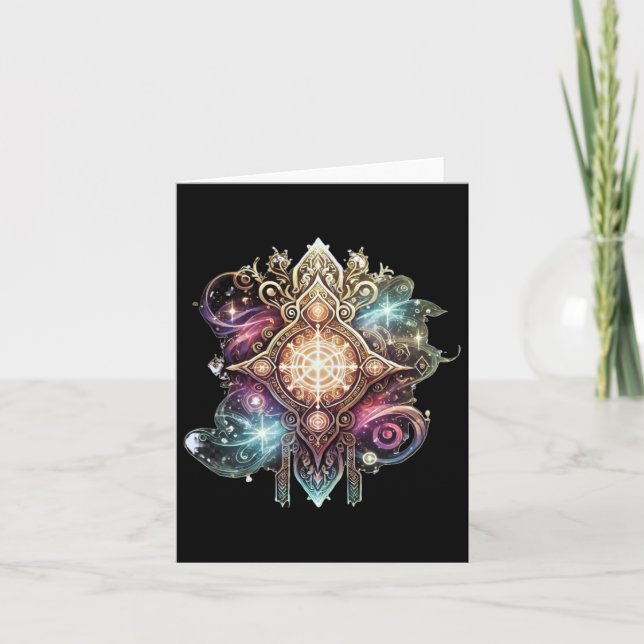 Carte Mandala Mystique Avec Sticker Eléments Glissants (Devant)