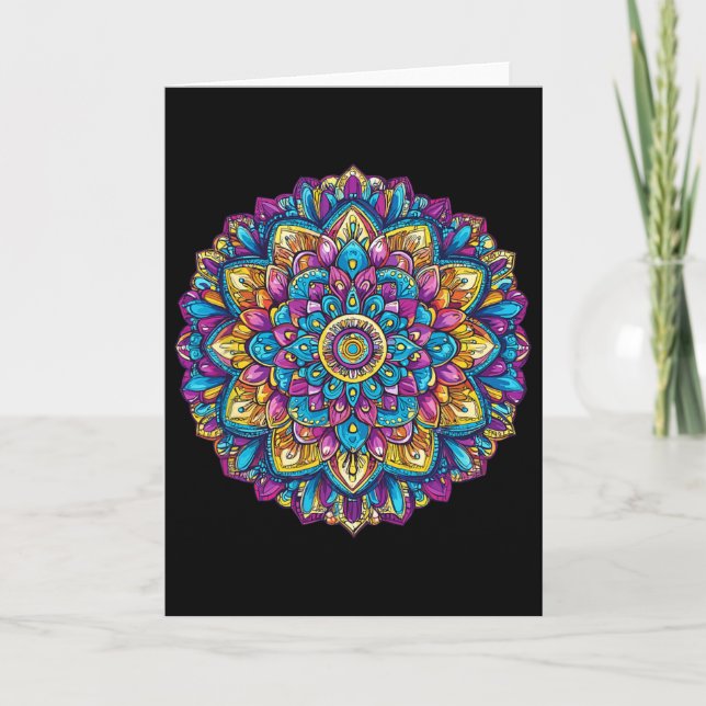Carte Mandalas Géométrie Sacrée Méditation  (Devant)