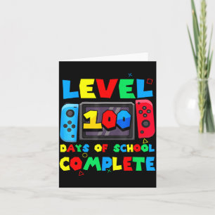Carte Manette de jeu niveau 100 jours d'école terminés
