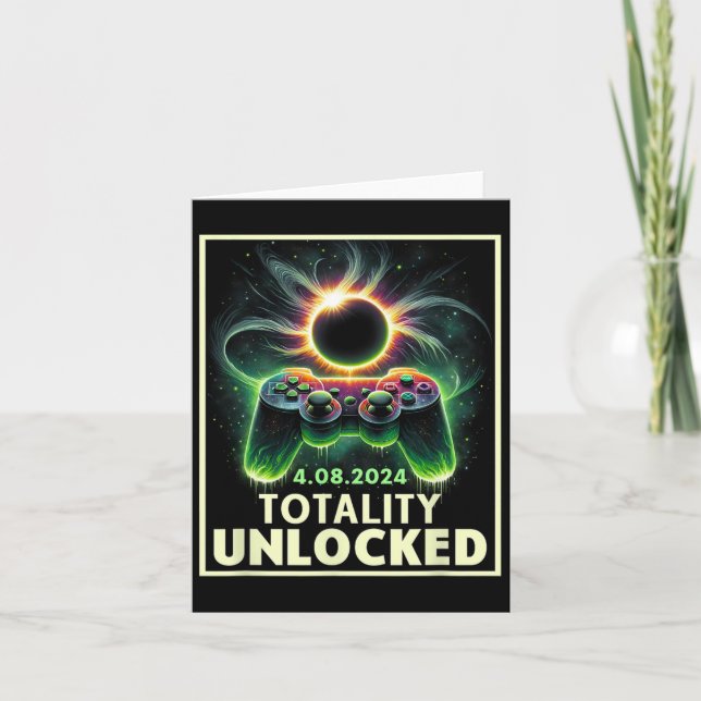 Carte Manette de jeu vidéo Eclipse solaire totale 2024 g (Devant)