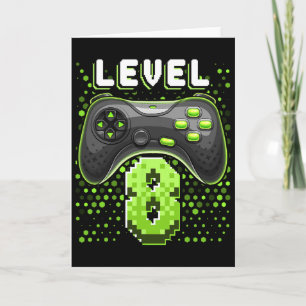 Carte Manette de jeu vidéo niveau 8 8e anniversaire G