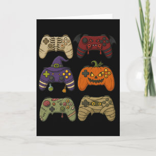 Carte Manettes de jeu squelette zombie momie Halloween