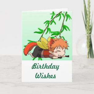 Carte Manga fairy, Birthday Wishes