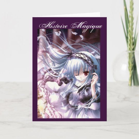 Carte Manga Fille Gothique Zazzle Fr