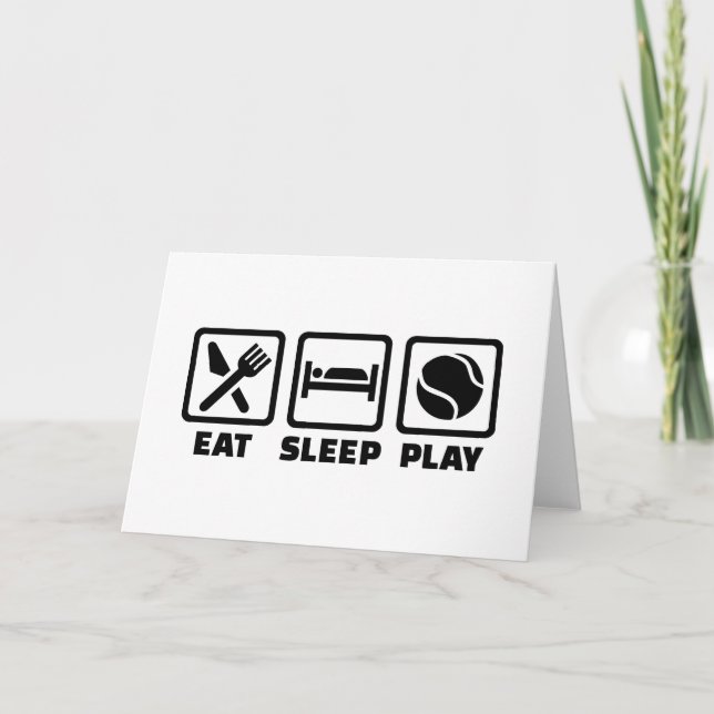 Carte Mange Sleep jeu de tennis (Devant)
