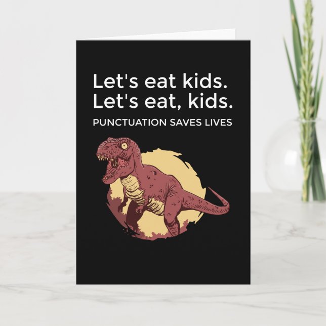 Carte Mangeons Ponctuation Enfants Sauve des vies amusan (Devant)