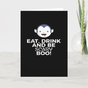 Carte Manger Boire Épouvantable Boo Conception Créative