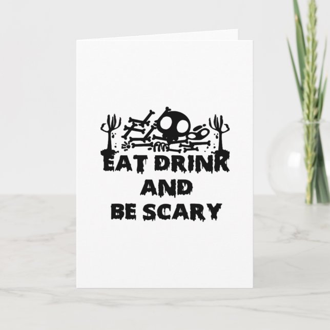 Carte Manger Boire Et Être Drôle Design Créatif Graphiqu (Devant)