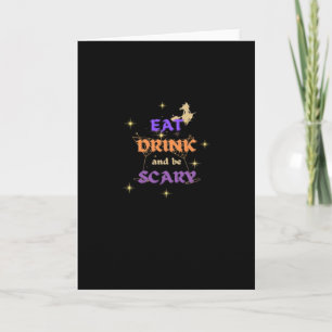 Carte Manger Boire Et Être Effrayant Design Drôle D'Hall