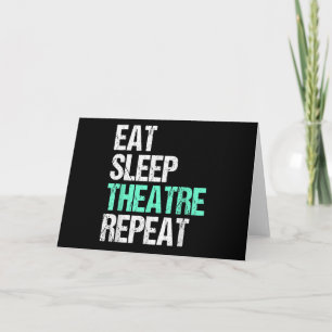 Carte Manger Dormir Acter Répéter Drôle Acteur Actrice C