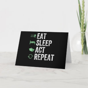 Carte Manger Dormir Agir Répéter  - Agir T Acteurs