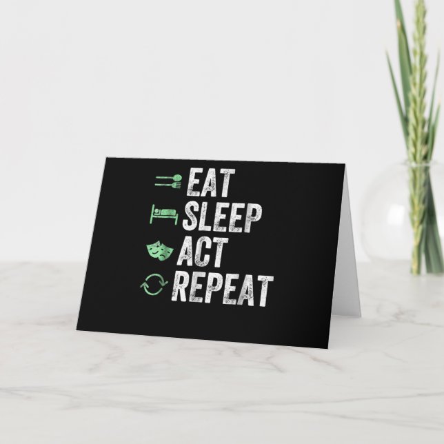 Carte Manger Dormir Agir Répéter  - Agir T Acteurs (Devant)