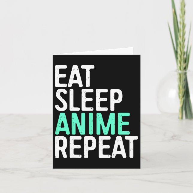 Carte Manger Dormir Anime Répéter Amateur d'Animation Ja (Devant)