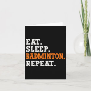 Carte Manger Dormir Badminton Répéter Conception Sports
