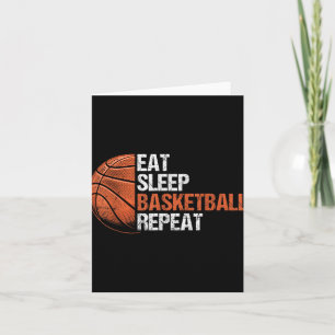 Carte Manger Dormir Basket-ball Répéter Drôle Joueur de