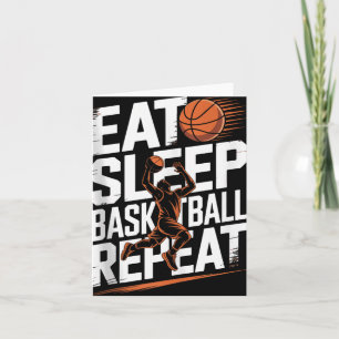 Carte Manger Dormir Basketball Répéter, Joueur, Garçons,
