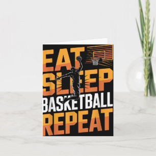 Carte Manger Dormir Basketball Répéter, Joueur, Garçons,