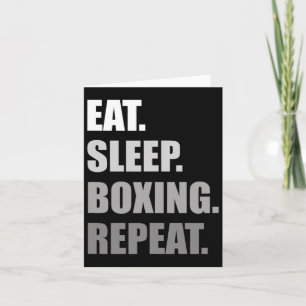 Carte Manger. Dormir. Boxe. Recommencer. Boxe