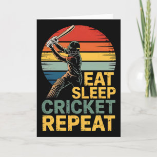 Carte Manger Dormir Cricket Répéter Citation Cricket