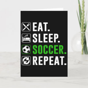 Carte Manger Dormir Football Répéter Joueur de Football