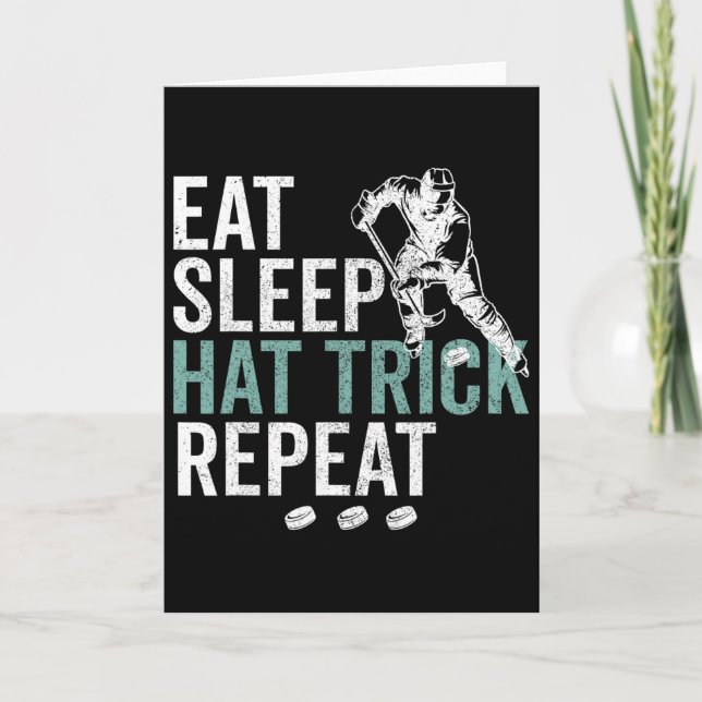 Carte Manger Dormir Hat Trick Répéter Cool Palet de Hock (Devant)