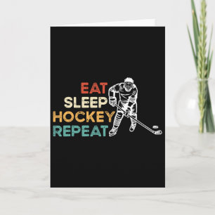 Carte Manger Dormir Hockey Répéter Amant de Hockey sur G