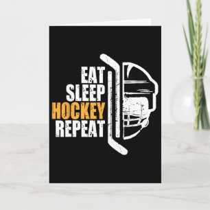 Carte Manger Dormir Hockey Répéter Noël Pour Ado Adulte
