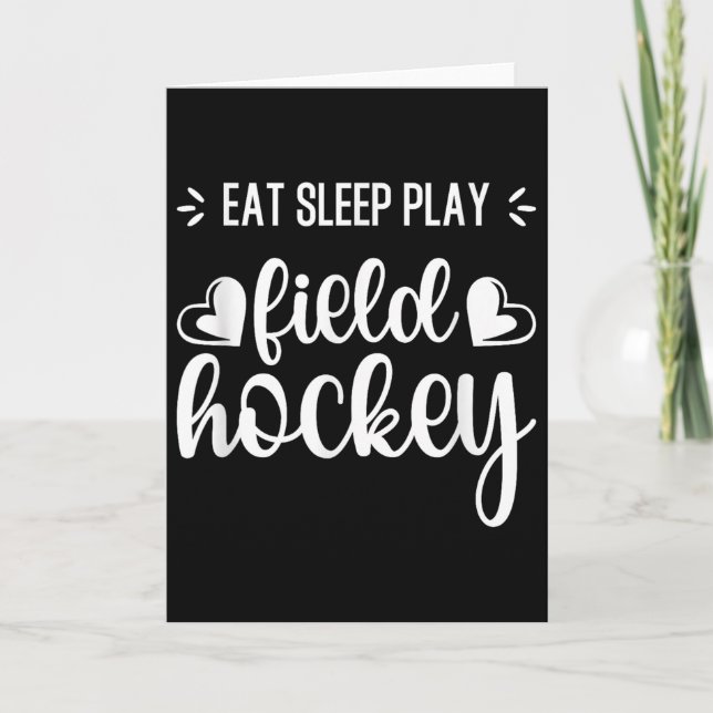 Carte Manger Dormir Hockey sur Gazon Répéter Filles Joue (Devant)