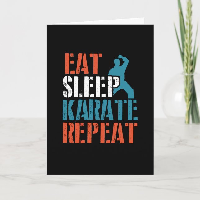 Carte Manger dormir Karaté répéter (Devant)