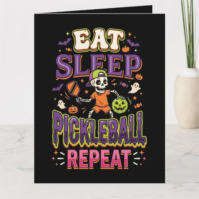 Carte Manger Dormir Pickleball Répéter Pickleball (Devant)
