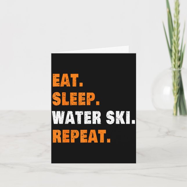 Carte Manger dormir ski nautique répéter  (Devant)