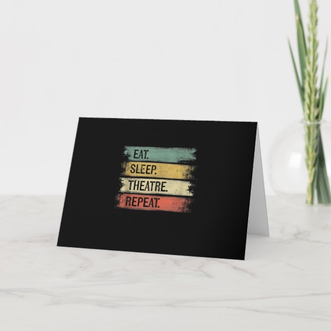 Carte Manger Dormir Théâtre Répéter Cadeaux Techniques d (Devant)