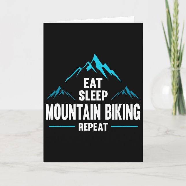 Carte Manger Dormir Vélo Tout Terrain Répéter -  (Devant)