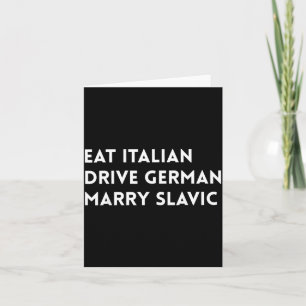 Carte Manger italien Conduire allemand Épouser slave Cit