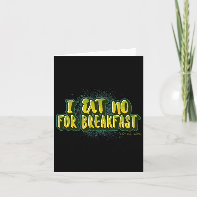 Carte Manger Non Pour Le Petit Déjeuner - Citation Kamal (Devant)