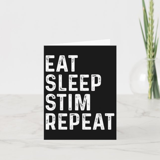 Carte Manger Sleep Stim Répéter Sensibilisation sur l'au (Devant)