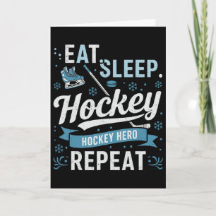 Carte Manger Sommeil Hockey Répéter Héros de Hockey Pour