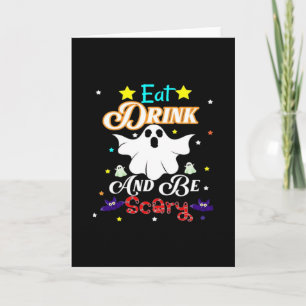 Carte Mangez Boire Et Soyez Effrayant Joyeux Halloween J