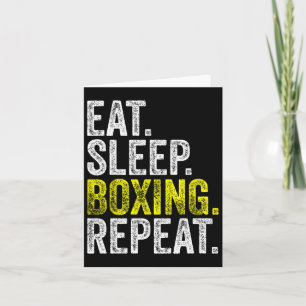 Carte Mangez Boxe de sommeil Répétez Boxer Fighter Comba