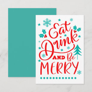 Carte Mangez, buvez et soyez joyeux