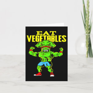 Carte Mangez des légumes Funny Broccoli FitFitSports