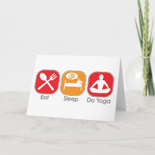 Carte Mangez du yoga endormi