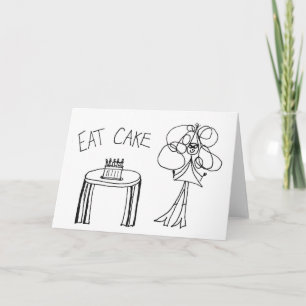 Carte "mangez gâteau" d'anniversaire de Crazyhair
